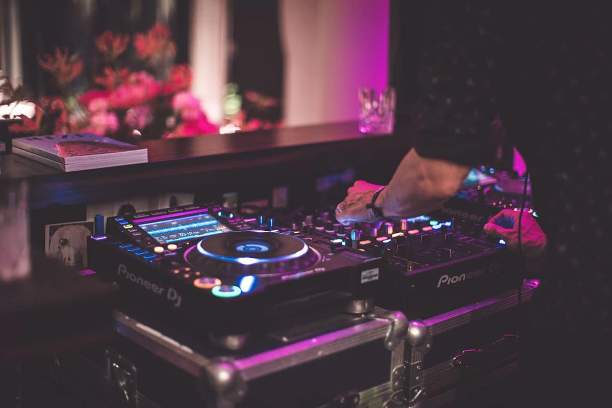 Image illustrating a local DJ performing at a wedding in Baltimore, MD area.