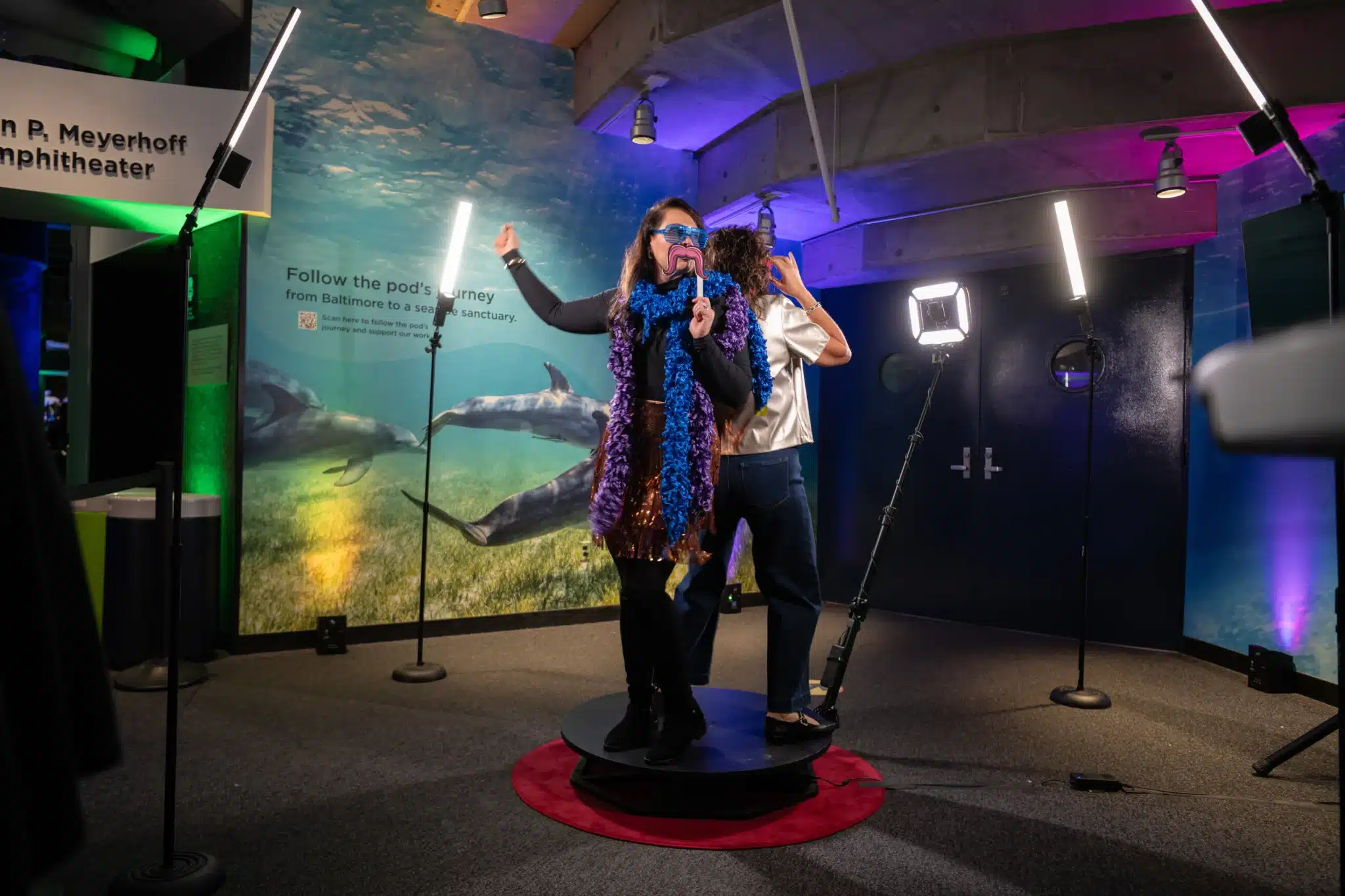 360 Video Booth at the National Aquarium In Baltimore Maryland